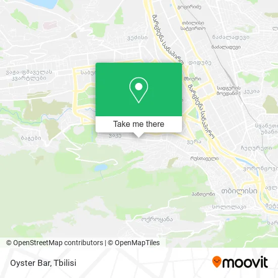 Карта Oyster Bar