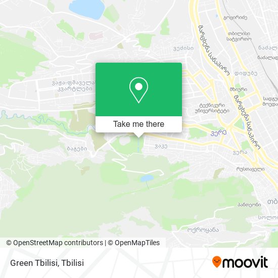 Green Tbilisi map