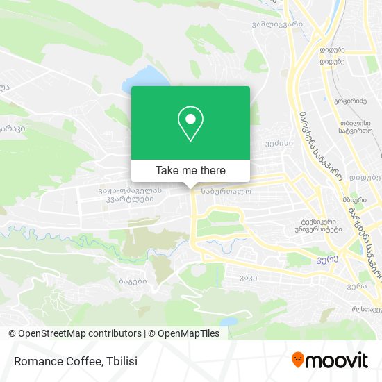 Romance Coffee map