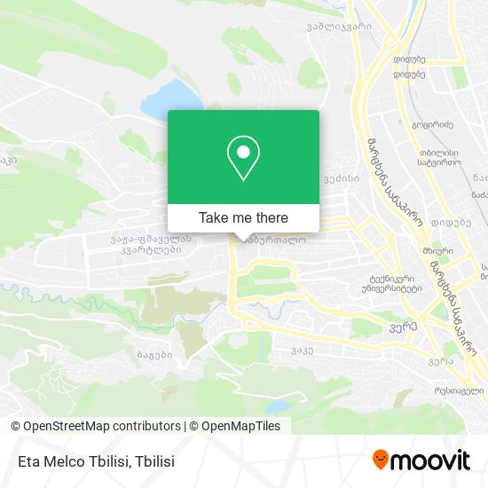 Карта Eta Melco Tbilisi