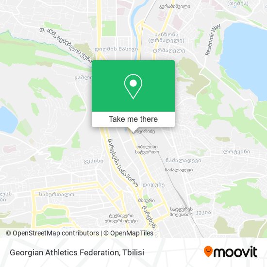 Georgian Athletics Federation map