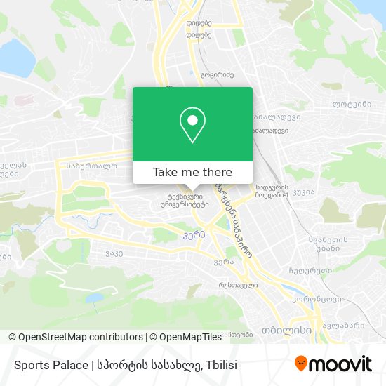 Карта Sports Palace | სპორტის სასახლე