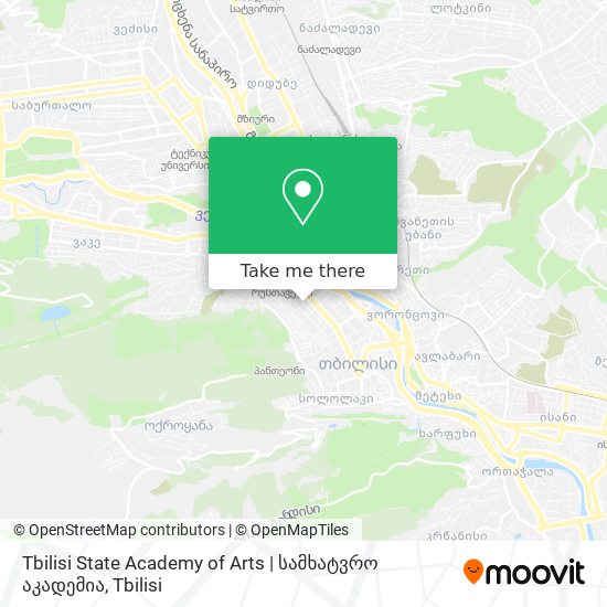 Карта Tbilisi State Academy of Arts | სამხატვრო აკადემია
