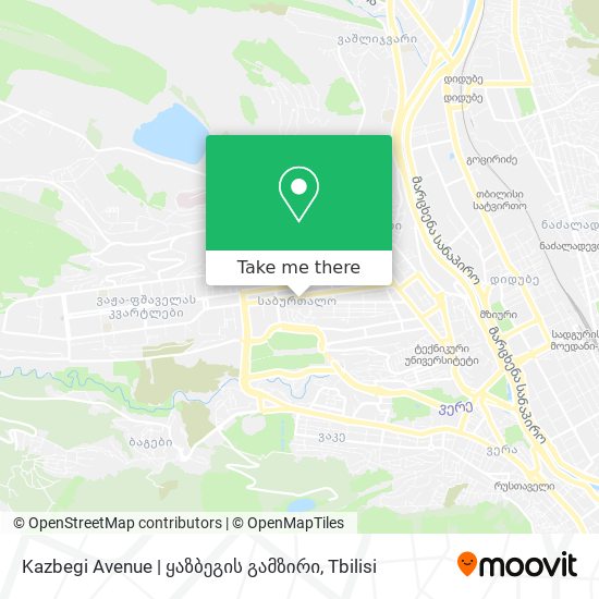 Карта Kazbegi Avenue | ყაზბეგის გამზირი