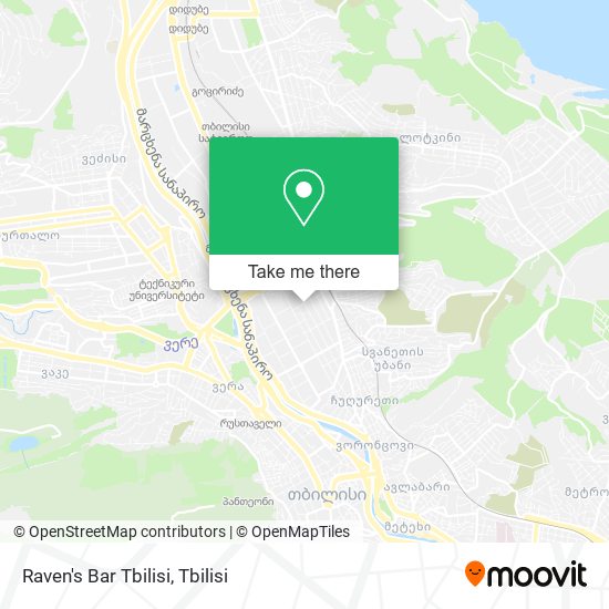 Карта Raven's Bar Tbilisi