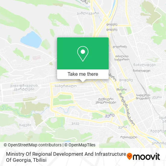 Карта Ministry Of Regional Development And Infrastructure Of Georgia