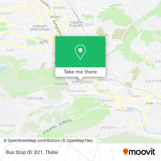 Bus Stop ID: 821 map