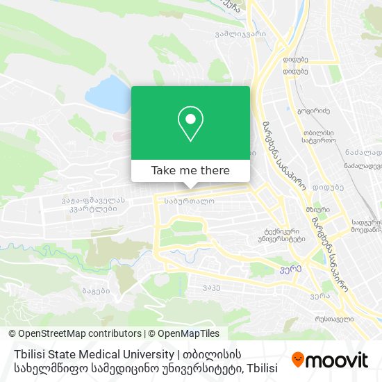Карта Tbilisi State Medical University | თბილისის სახელმწიფო სამედიცინო უნივერსიტეტი