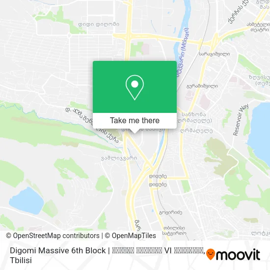 Digomi Massive 6th Block | დიღმის მასივის VI კვარტალი map