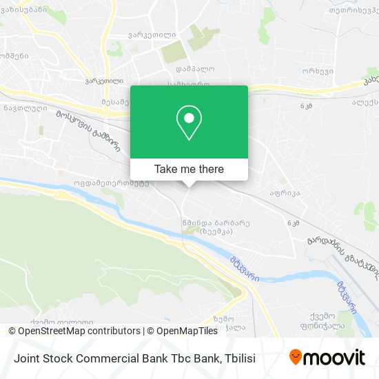 Joint Stock Commercial Bank Tbc Bank map