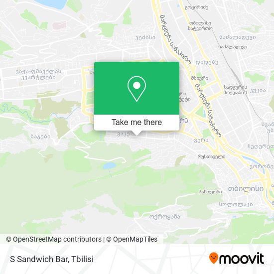 S Sandwich Bar map