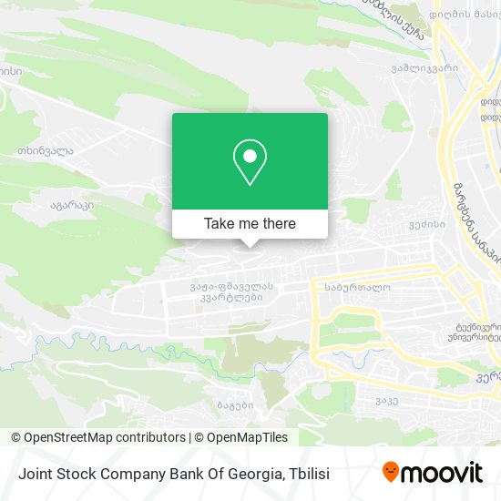 Карта Joint Stock Company Bank Of Georgia