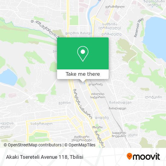 Akaki Tsereteli Avenue 118 map