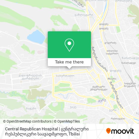 Central Republican Hospital | ცენტრალური რესპუბლიკური საავადმყოფო map