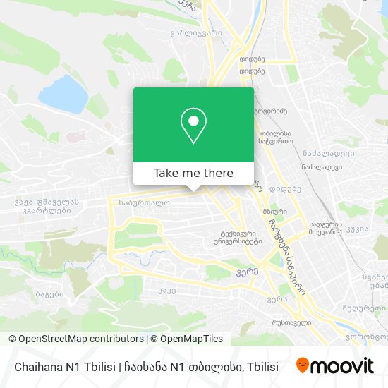 Карта Chaihana N1 Tbilisi | ჩაიხანა N1 თბილისი