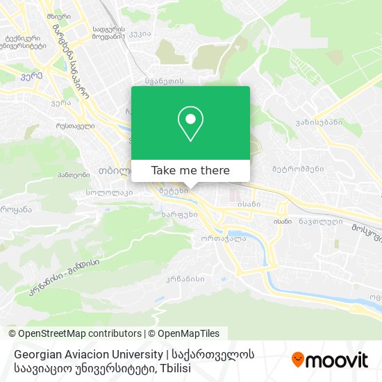 Карта Georgian Aviacion University | საქართველოს საავიაციო უნივერსიტეტი