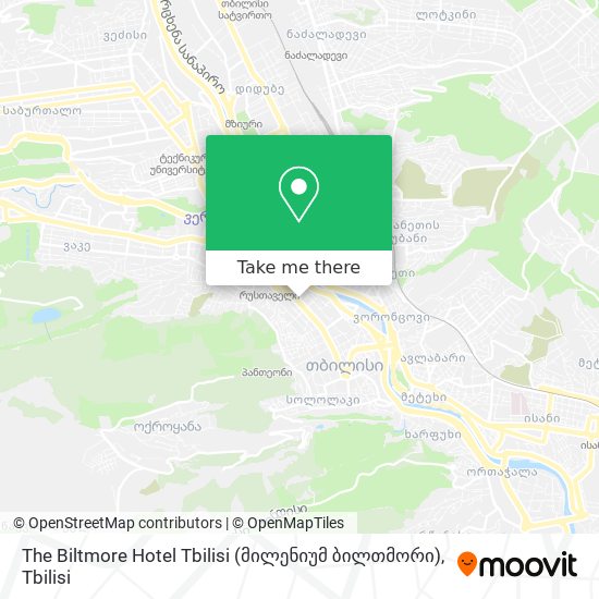 Карта The Biltmore Hotel Tbilisi (მილენიუმ ბილთმორი)