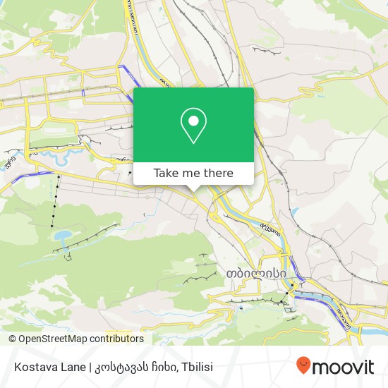 Карта Kostava Lane | კოსტავას ჩიხი
