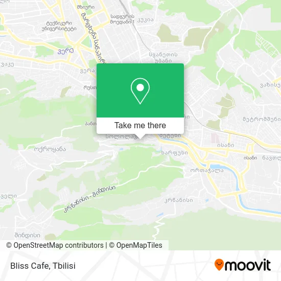 Карта Bliss Cafe