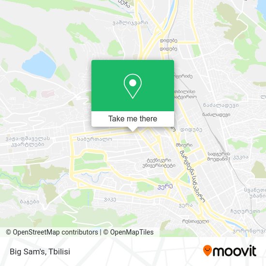 Карта Big Sam's