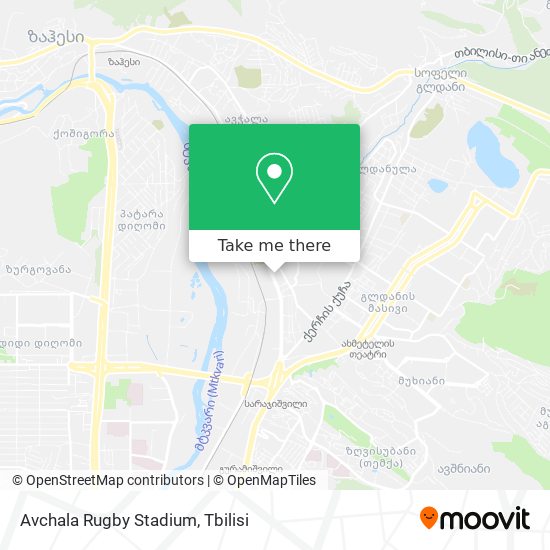 Карта Avchala Rugby Stadium