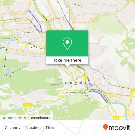 Zazanova | ზაზანოვა map