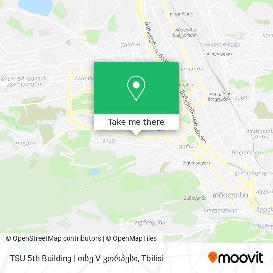 Карта TSU 5th Building | თსუ V კორპუსი