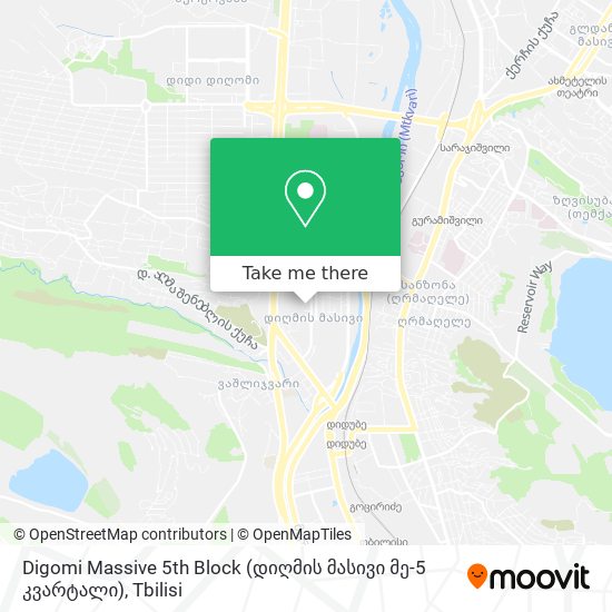 Карта Digomi Massive 5th Block (დიღმის მასივი მე-5 კვარტალი)