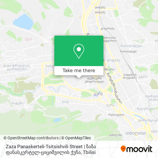 Карта Zaza Panaskerteli-Tsitsishvili Street | ზაზა ფანასკერტელ-ციციშვილის ქუჩა