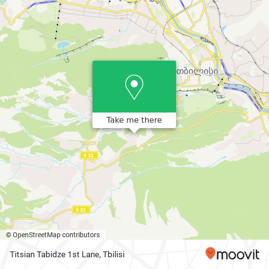 Titsian Tabidze 1st Lane map