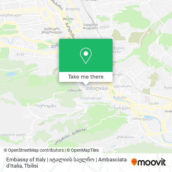 Карта Embassy of Italy | იტალიის საელჩო | Ambasciata d'Italia