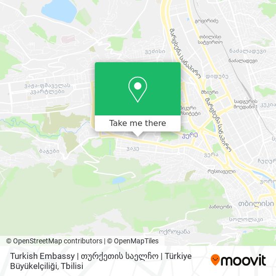 Карта Turkish Embassy | თურქეთის საელჩო | Türkiye Büyükelçiliği