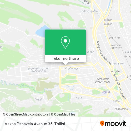 Карта Vazha Pshavela Avenue 35