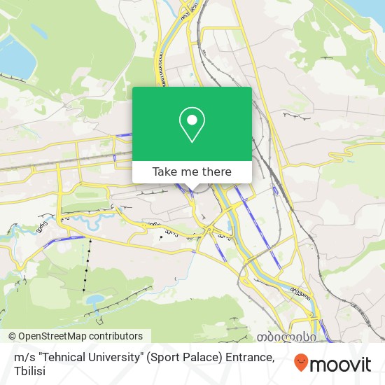 Карта m / s "Tehnical University" (Sport Palace) Entrance