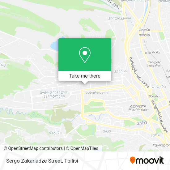 Карта Sergo Zakariadze Street