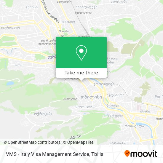 Карта VMS - Italy Visa Management Service