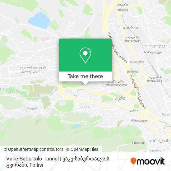 Vake-Saburtalo Tunnel | ვაკე-საბურთალოს გვირაბი map