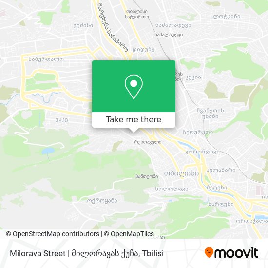 Карта Milorava Street | მილორავას ქუჩა