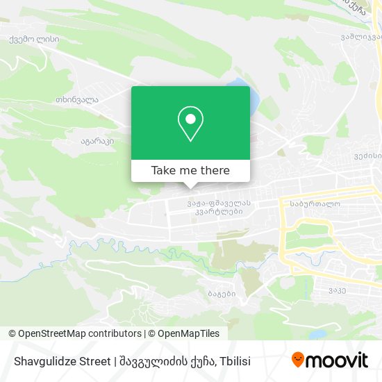 Shavgulidze Street | შავგულიძის ქუჩა map