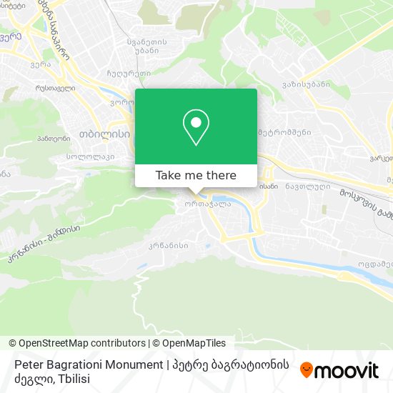 Peter Bagrationi Monument | პეტრე ბაგრატიონის ძეგლი map