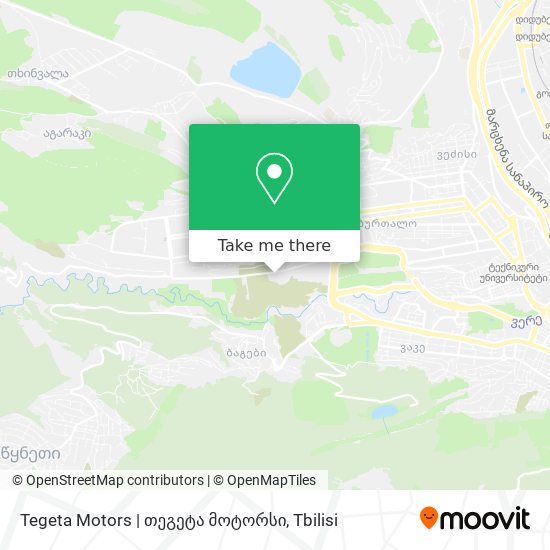 Карта Tegeta Motors | თეგეტა მოტორსი