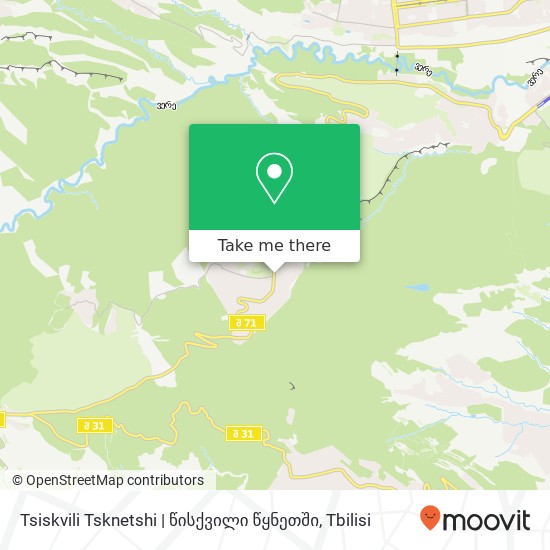 Карта Tsiskvili Tsknetshi | წისქვილი წყნეთში