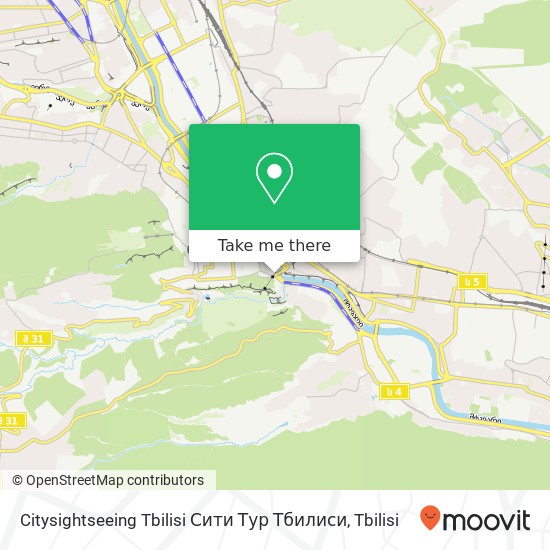 Карта Citysightseeing Tbilisi Сити Тур Тбилиси