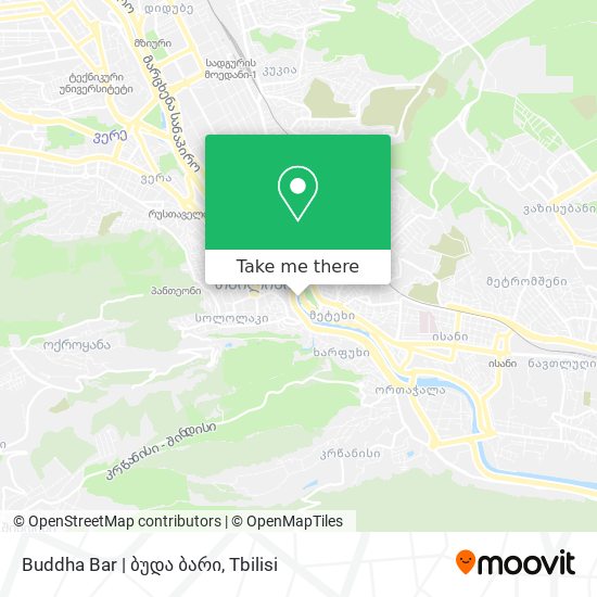 Карта Buddha Bar | ბუდა ბარი