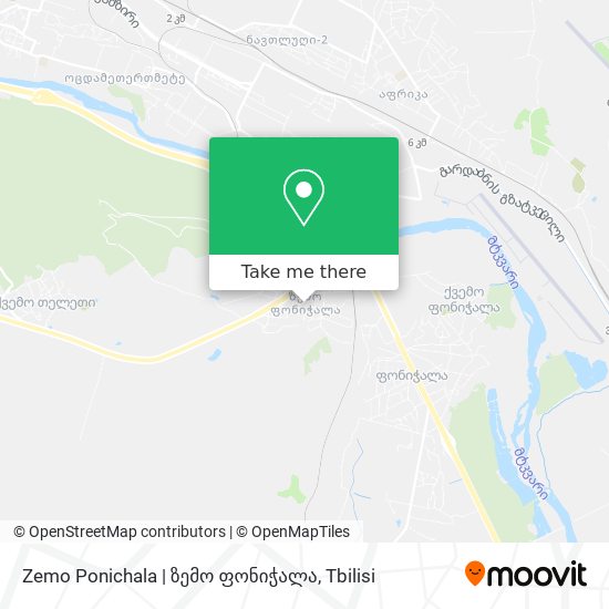 Карта Zemo Ponichala | ზემო ფონიჭალა