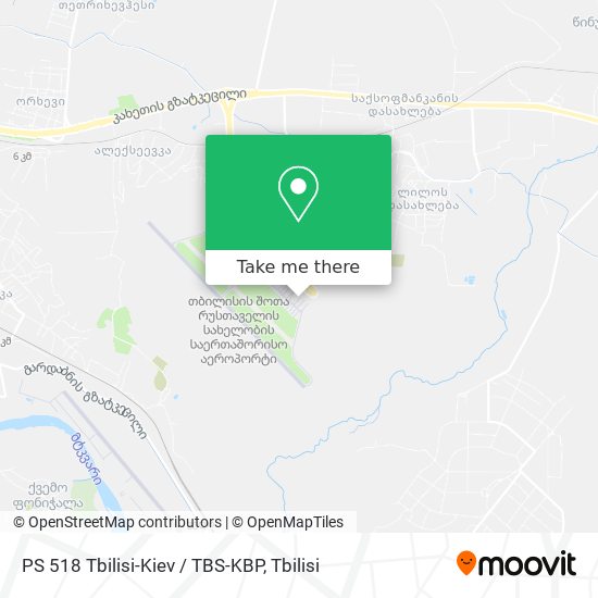 Карта PS 518 Tbilisi-Kiev / TBS-KBP
