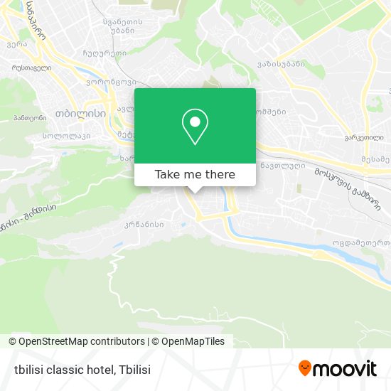 tbilisi classic hotel map