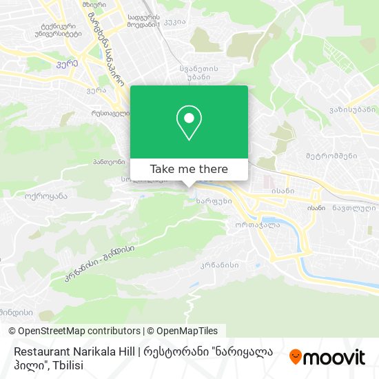 Карта Restaurant Narikala Hill | რესტორანი "ნარიყალა ჰილი"