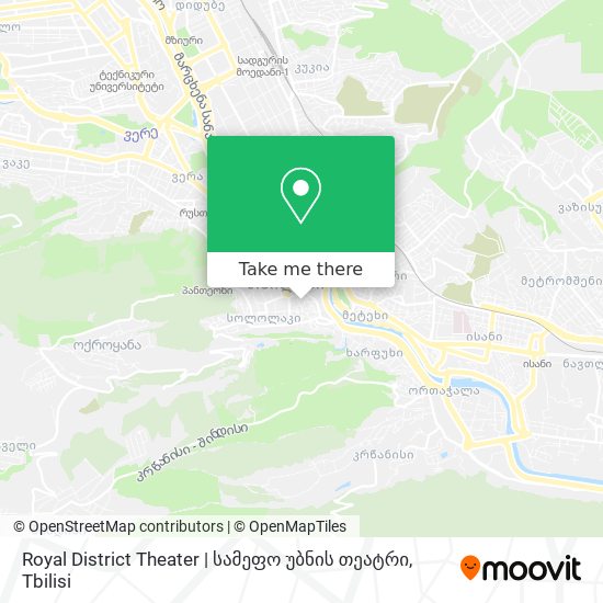 Карта Royal District Theater | სამეფო უბნის თეატრი