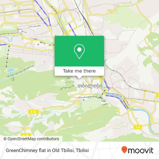 GreenChimney flat in Old Tbilisi map